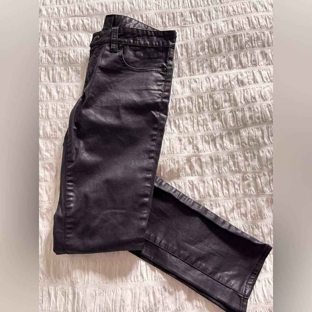 R13 Black Coated Skinny Jeans Made in Italy - Picture 11 of 12